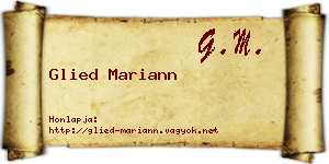Glied Mariann névjegykártya