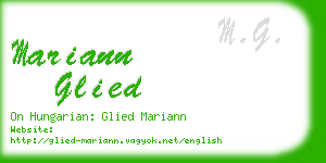 mariann glied business card